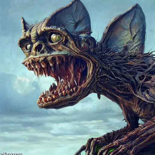 Image similar to sergey lavrov, is evil gremlin, rotten teeth, horror, macabre by donato giancola and greg rutkowski and wayne barlow and zdzisław beksinski, realistic face, digital art