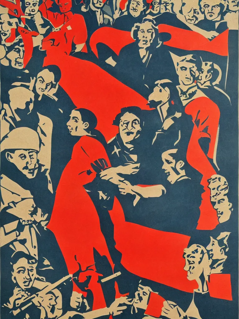 Image similar to soviet era propaganda posters