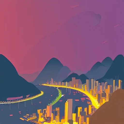 Prompt: rio de janeiro painted by james gilleard