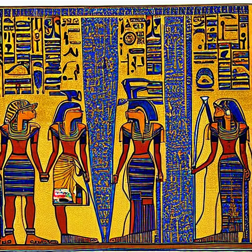 Prompt: egyptian art