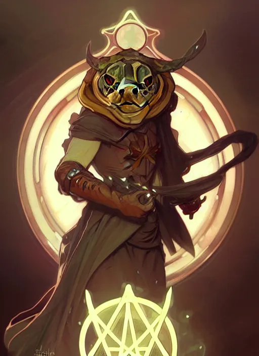 Image similar to digital character concept art by artgerm and greg rutkowski and alphonse mucha. clear portrait of an anthropomorphic tortoise cleric with glowing arcane runes painted on his shell, holding a pentagram shield, gritty coloring, intricate, elegant, digital painting, artstation, smooth, sharp focus