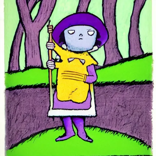 Image similar to Harold and the Purple Crayon by Maurice Sendak