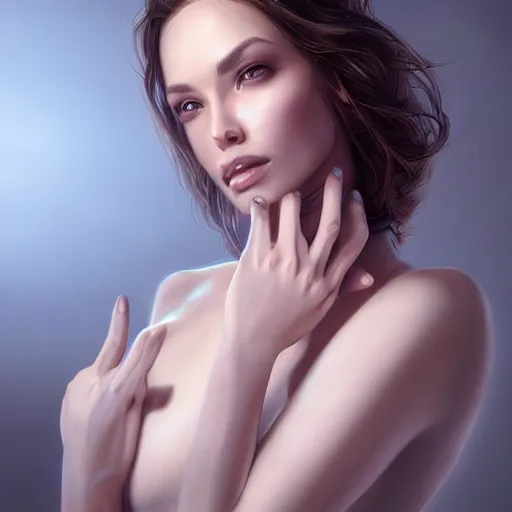 Prompt: ultra realistic portrait of a beautiful woman, intricate, elegant, highly detailed, digital painting, artstation, concept art, smooth, sharp focus, illustration, art by artgerm, gil elvgen, loomis,