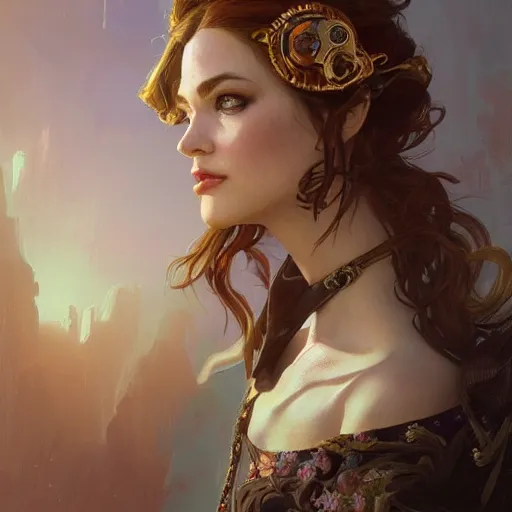 Prompt: rip taylor, portrait, western, steampunk, flamboyant duster, fantasy, intricate, elegant, highly detailed, digital painting, artstation, concept art, sharp focus, illustration, art by artgerm and greg rutkowski and alphonse mucha