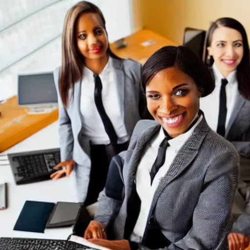 Prompt: rats wearing business suits in an office, wide angle