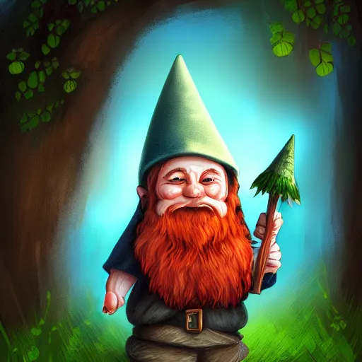 Prompt: gnome, fantasy digital art