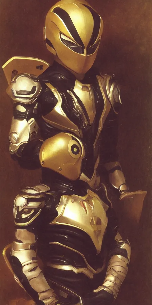 Image similar to portrait of a kamen rider, full set of equipment, helmet, majestic, solemn, by bouguereau