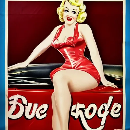 Image similar to blonde girl pin-up poster vintage