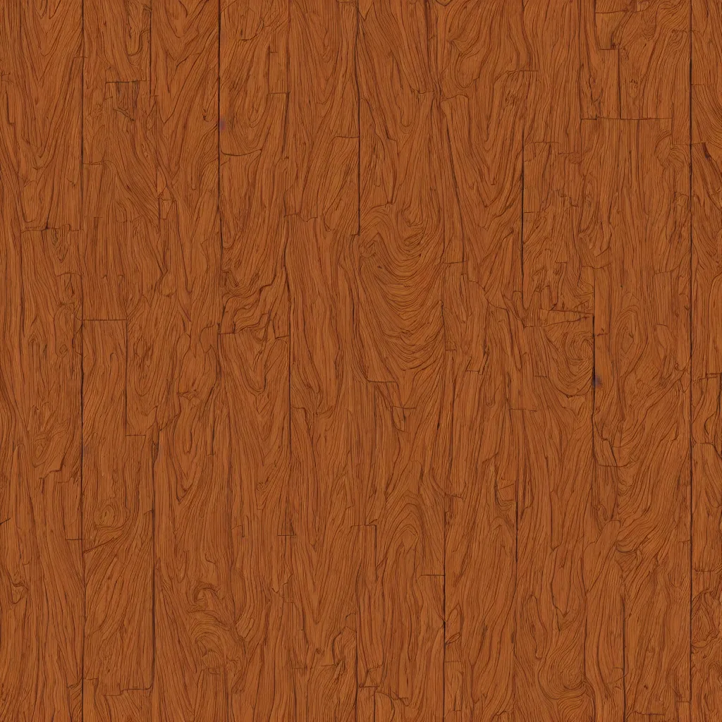 Prompt: 4K seamless wood floor texture in a stylized cartoony style. High quality PBR material. Cartoon stylized wood.