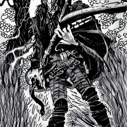 Image similar to pen and ink!!!! attractive 22 year old DnD mage Gantz monochrome!!!! Frank Zappa x Daniel Radcliff highly detailed manga Vagabond!!!! telepathic floating magic swordsman!!!! glides through a beautiful!!!!!!! battlefield magic the gathering dramatic esoteric!!!!!! pen and ink!!!!! illustrated in high detail!!!!!!!! graphic novel!!!!!!!!! by Hiroya Oku!!!!!!!!! MTG!!! award winning!!!! full closeup portrait!!!!! action manga panel