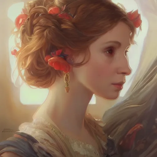 Image similar to a fantasy style portrait painting of olivia d'abo in the style of francois boucher oil painting unreal 5 daz. rpg portrait, extremely detailed artgerm greg rutkowski alphonse mucha