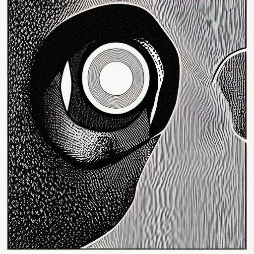 Image similar to stipple shaded illustration of a human ear and a bird inside, by ilya kuvshinov, anatomy book, retro flat colors, retrofuturism