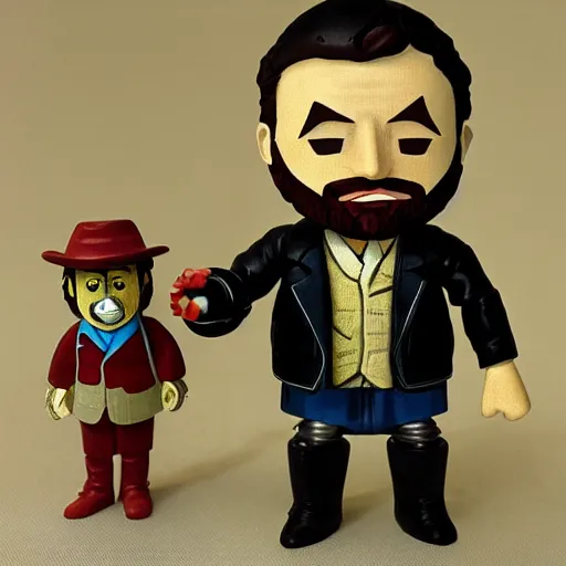 Image similar to van gogh, stop motion vinyl action figure, plastic, toy, butcher billy style