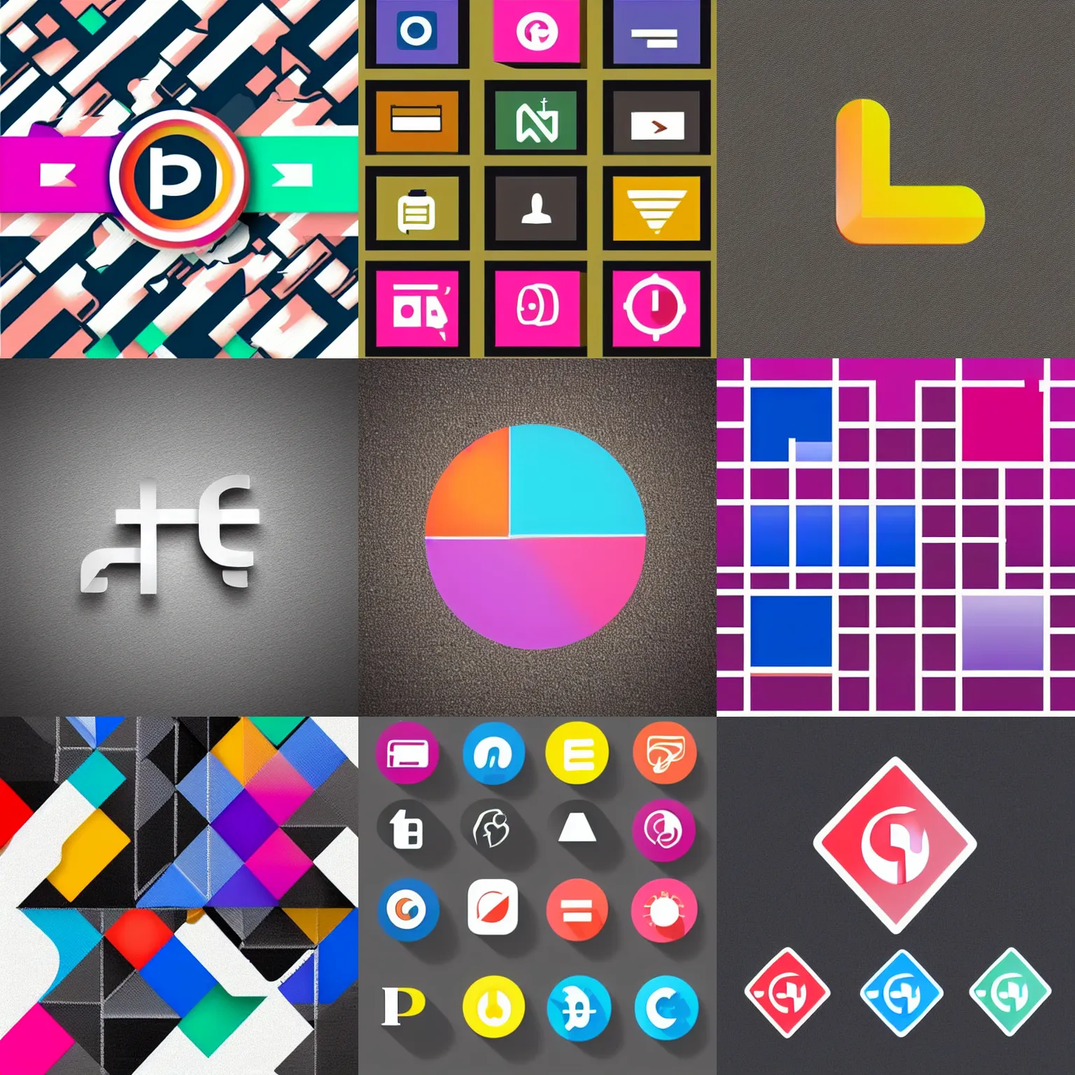 Prompt: A logo icon, digital marketing, minimalistic, vibrant, colorful, trending on pinterest