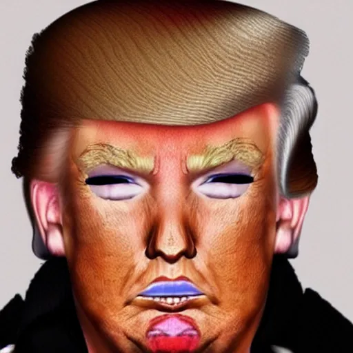 Prompt: Donald Trump in drag makeup