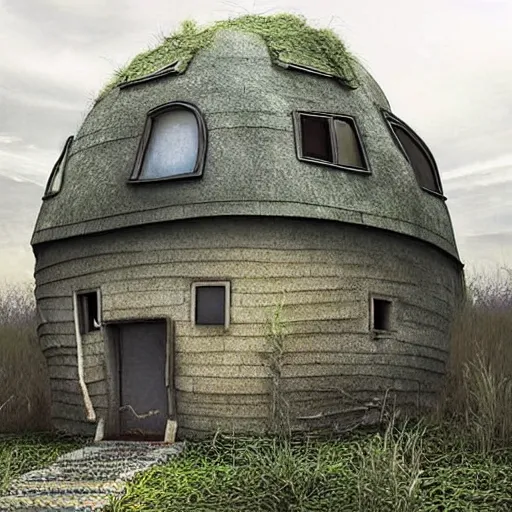 Image similar to “ very photorealistic photo of an alien house from another planet, award - winning details ”