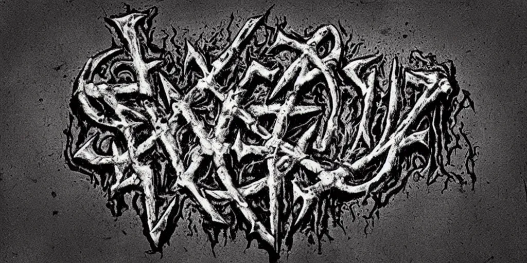 Image similar to 90s old school death metal band logo