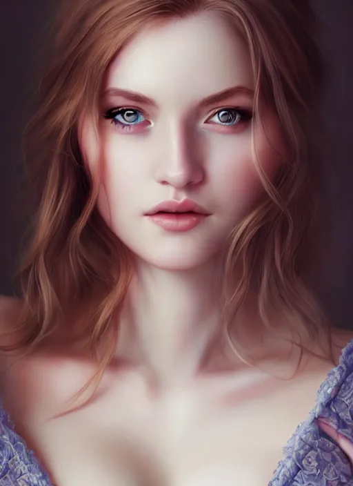 Image similar to a gorgeous scottish female photo, professionally retouched, soft lighting, realistic, smooth face, full body shot, torso, dress, perfect eyes, sharp focus on eyes, 8 k, high definition, insanely detailed, intricate, elegant, art by artgerm and jason chan