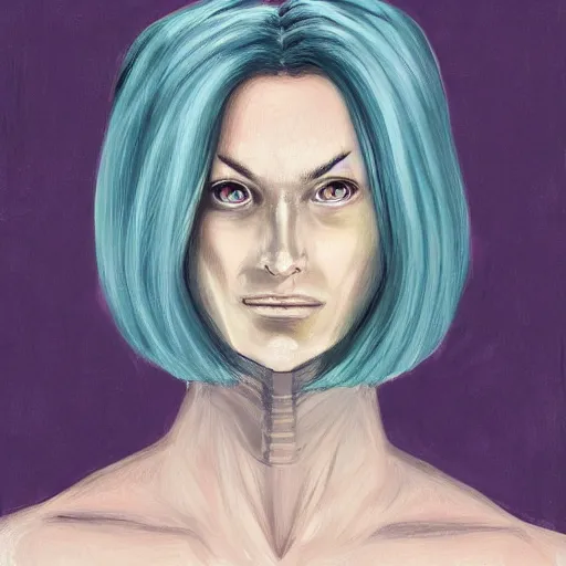 Prompt: portrait of a female android by christina robertson