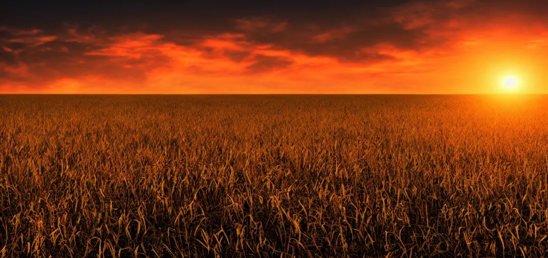 Prompt: endless field of dicks at sunset going beyond the horizon, cinematic style, atmospheric