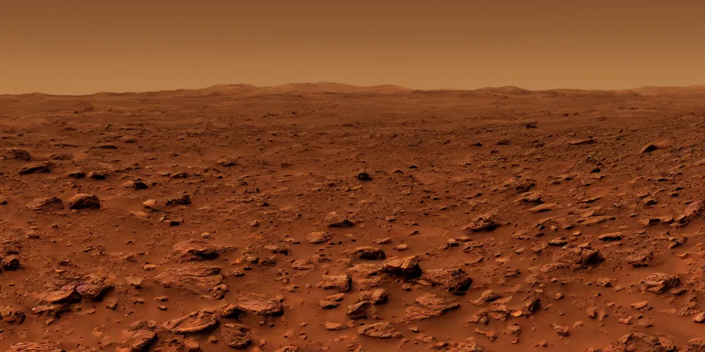Prompt: Planet Mars rising on Earth's horizon, realistic photo, 8k.