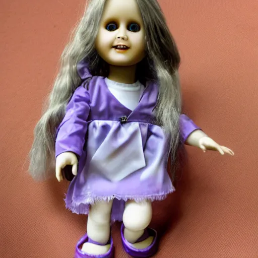 Image similar to porcelain doll of ozzy osborne