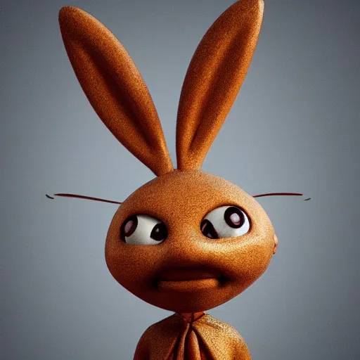 Image similar to anthropomorphic bug with bunny ears