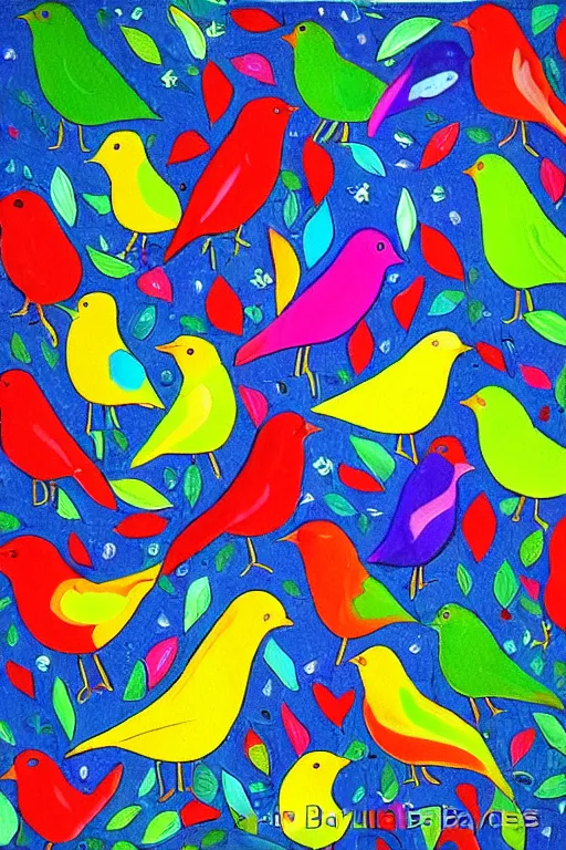 Image similar to colorful birds by pauline baynes