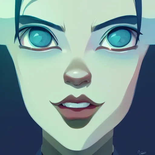 Image similar to face icon stylized minimalist pax, loftis, cory behance hd by jesper ejsing, by rhads, makoto shinkai and lois van baarle, ilya kuvshinov, rossdraws global illumination