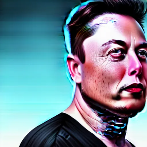 Image similar to digital art of elon musk with tusks photorealistic photoshop