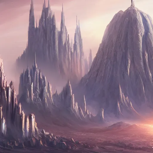 Prompt: beautiful illustration of a beautiful painted of the two towers, science fiction, 4 k detailed, crystal lighting, highly detailed, hyperrealistic, unreal engine