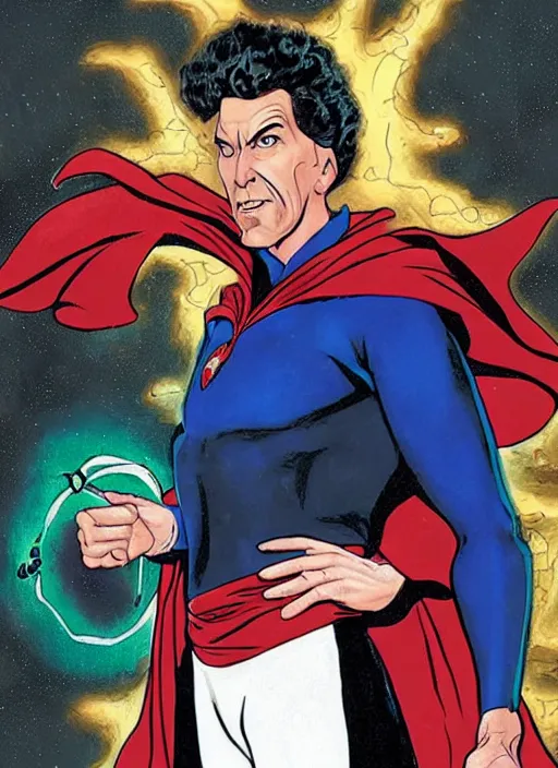 Image similar to Cosmo Kramer as Dr. Strange, Kramer's face