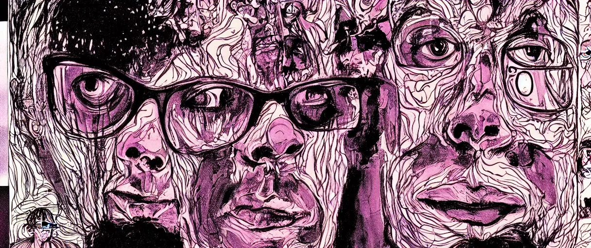 Image similar to character study of todd solondz tripping on mushrooms and becoming god | vivid colors : storyboard, dramatic and emotional, concept design, realistic. by gabriel hardman, joe alves, j. todd anderson, chris bonura. cinematic atmosphere, detailed and intricate, perfect anatomy