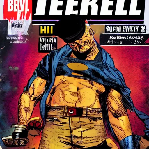 Image similar to Bin Diesel as a comic book hero fighting off evil,, 4k, comic book cover