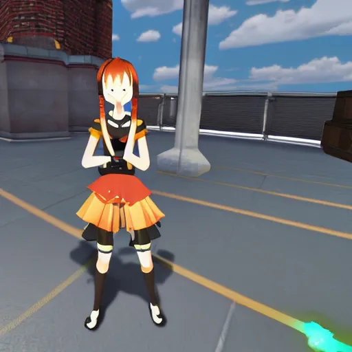 Prompt: Gura vtuber in VRchat, scheenshot, hd