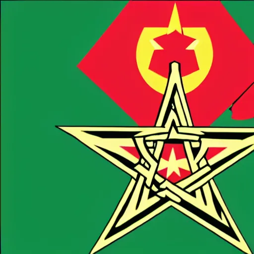 Image similar to morroco communist flag