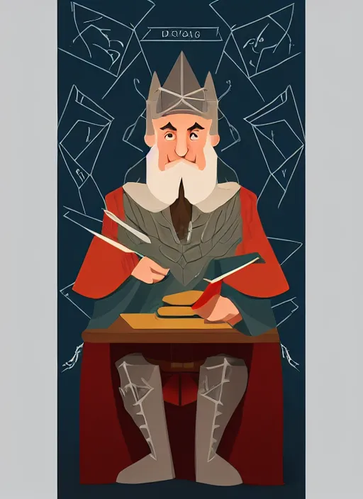 Prompt: powerful wizard playing dungeons and dragons, white background, by simon kennedy, studio muti