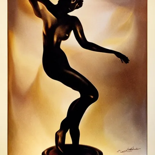 Image similar to Sculpture. paralyzed by the indescribable beauty of the cosmos. by Rolf Armstrong spirited, lively