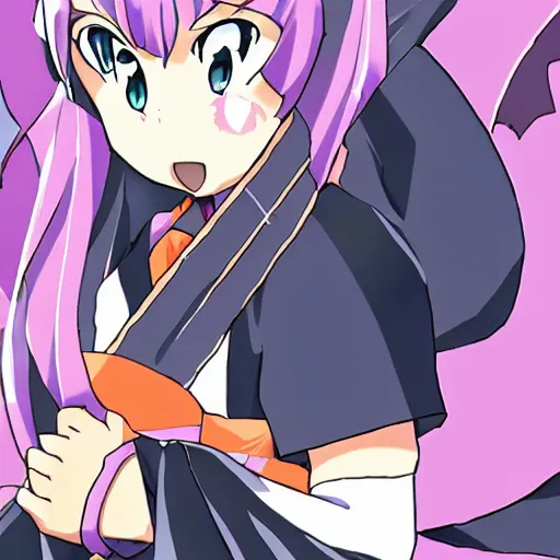 Image similar to cute anime ninja school girl in the style of katanagatari, kuudere, expressionless