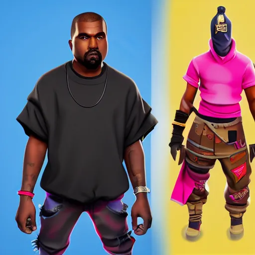 Prompt: kanye west fortnite collaboration