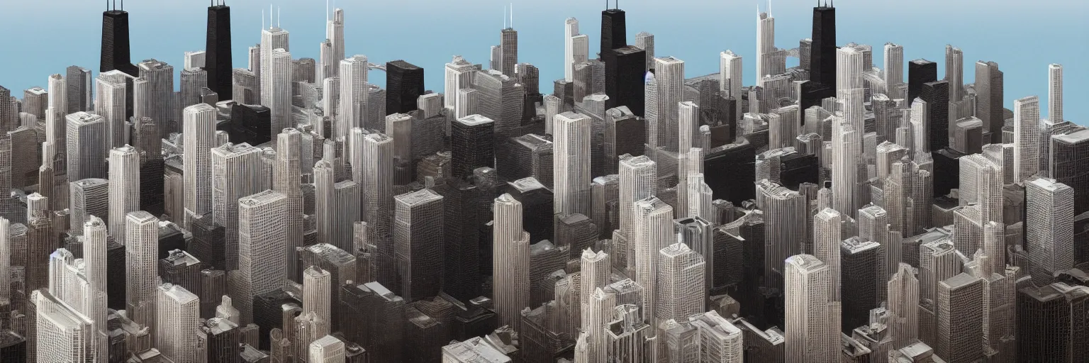 Image similar to Rendering of the Chicago skyline