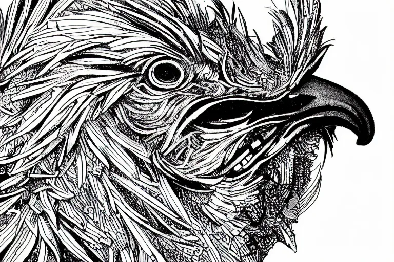 Image similar to illustration of an angry rooster, by willian santiago, intricate, detailed, sharp focus