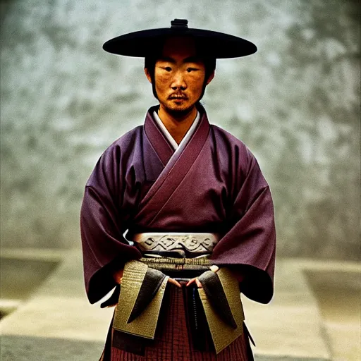 Image similar to portrait of a samurai, photograph by steve mccurry