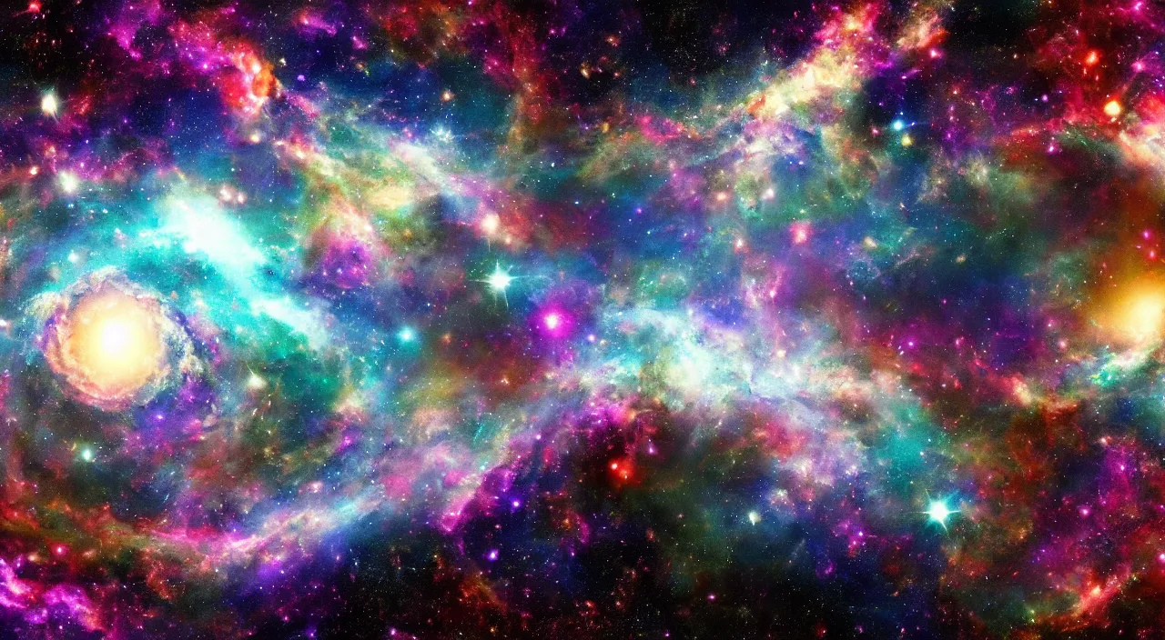 Prompt: wallpaper of the universe exploding
