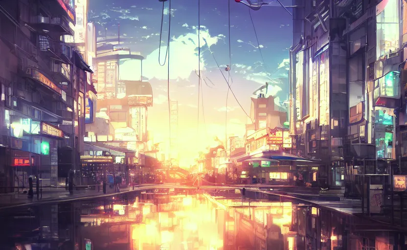 Prompt: anime city lineart, hyper realistic, straight lines 8k hdr pixiv dslr photo by Makoto Shinkai ilya kuvshinov and Wojtek Fus, digital art, concept art,