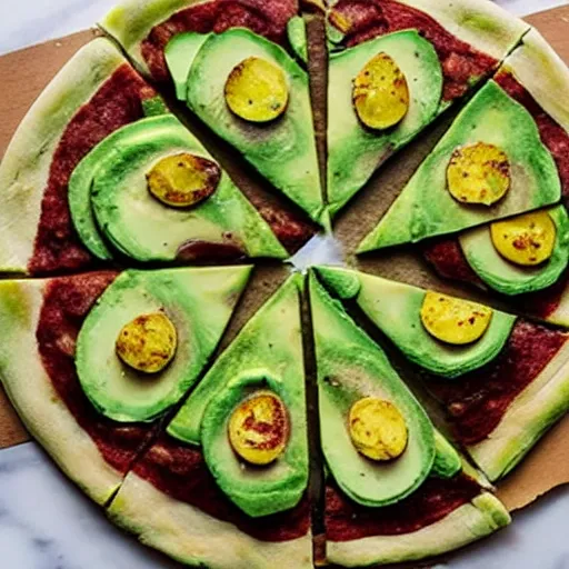 Prompt: avocado pizza