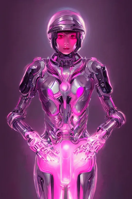 Image similar to Cybernetic Pink Vapor Armor, fantasy, magic, digital art by WLOP, highly detailed, illustration