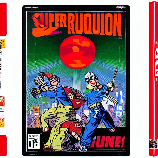 Image similar to super Nintendo box art for Insurrection January 6th, the game
