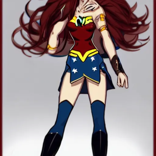 Image similar to Kurisu from Steins Gate as a Wonder Woman