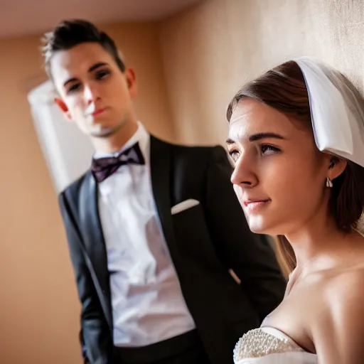 Prompt: nervous restless young groom worried about getting married, real life, 4 k uhd, 8 k, very detailed, great detail, intricate detail, realistic, hyper realistic